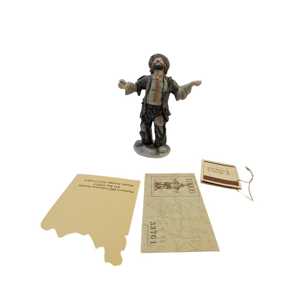 Emmett Kelly Jr Flambro Weary Willie Miniature Figurine 10006 1984 Porcelain